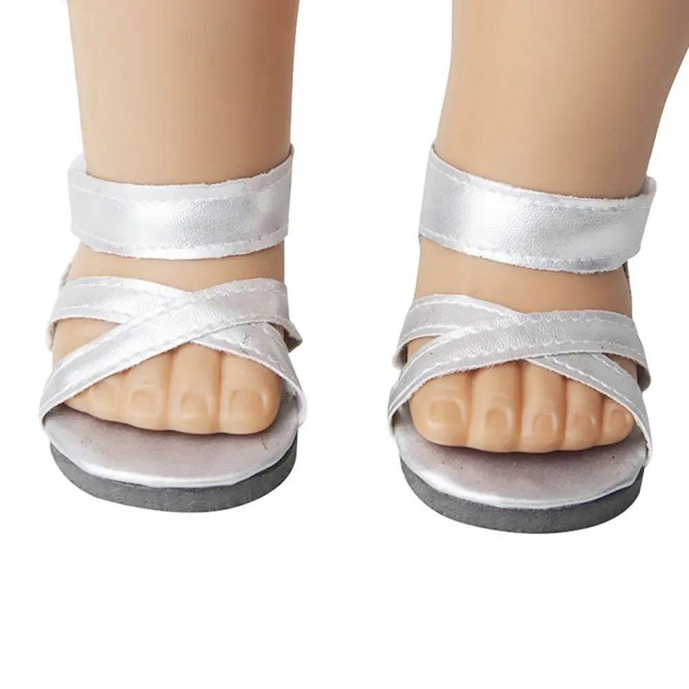 Fashion Fit 18Inch/43cm Change Clothes Game Mini Sandals Dollhouse Accessories Beach Slippers Doll Shoes