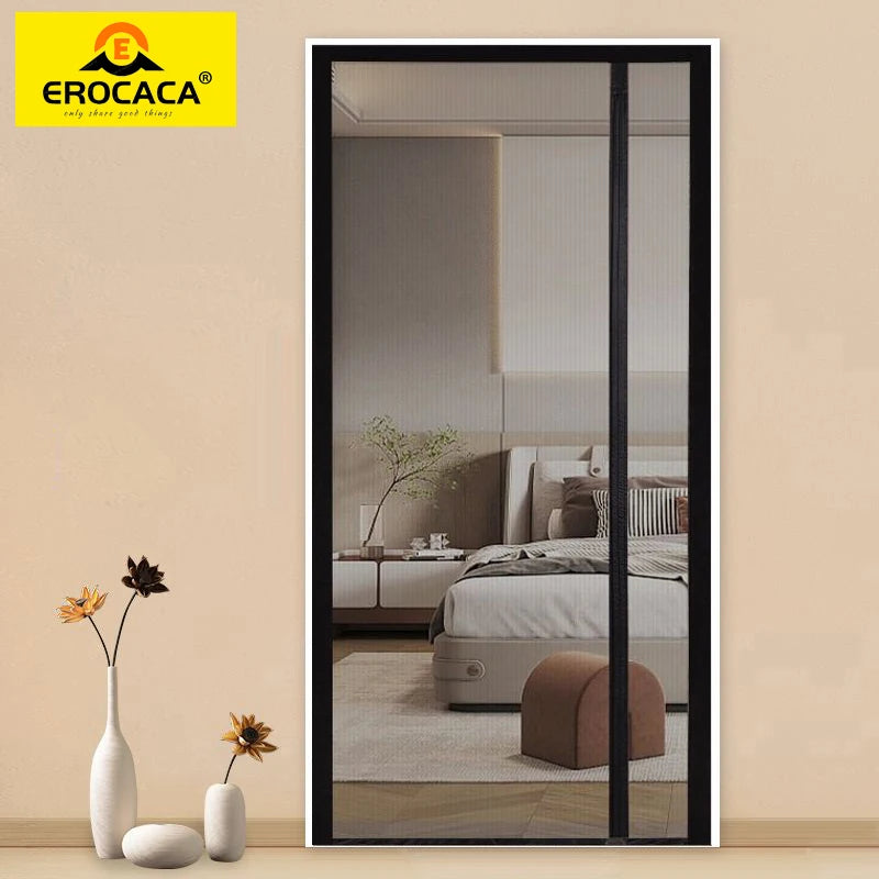 EROCACA Side Open Magnetic Door Screen Mosquito Net Custom Curtain Fly Insect Anti-mosquito Invisible Mesh For Summer Indoor