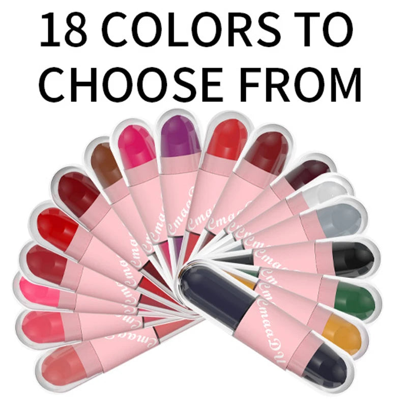 2 in 1 Matte Lipstick Liquid 18 Colors