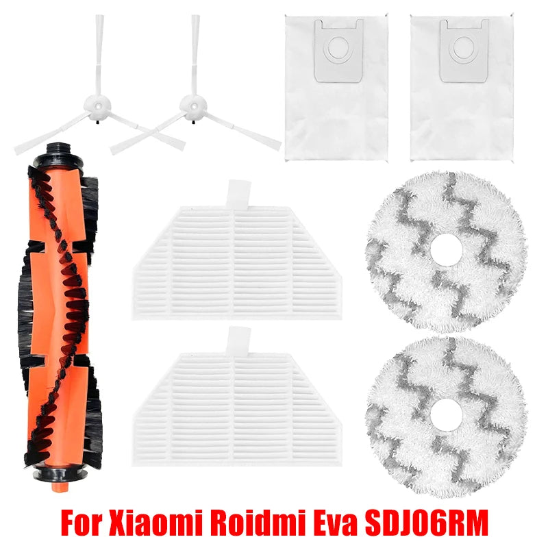 For XiaoMi RoidMi EVA Self-Cleaning Emptying Robot Vacuum SDJ06RM Spare Parts Hepa Filter Side Main Brush Mop Cloths Accessories