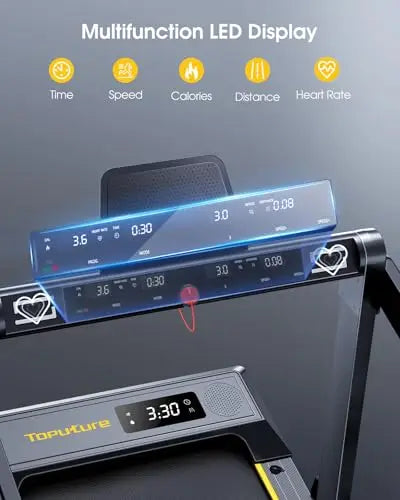 Walking Pad Treadmill with 12% Incline, 4 in 1 Folding Treadmill for Home/Office with Handle Bar, with App & Bluetooth Speaker