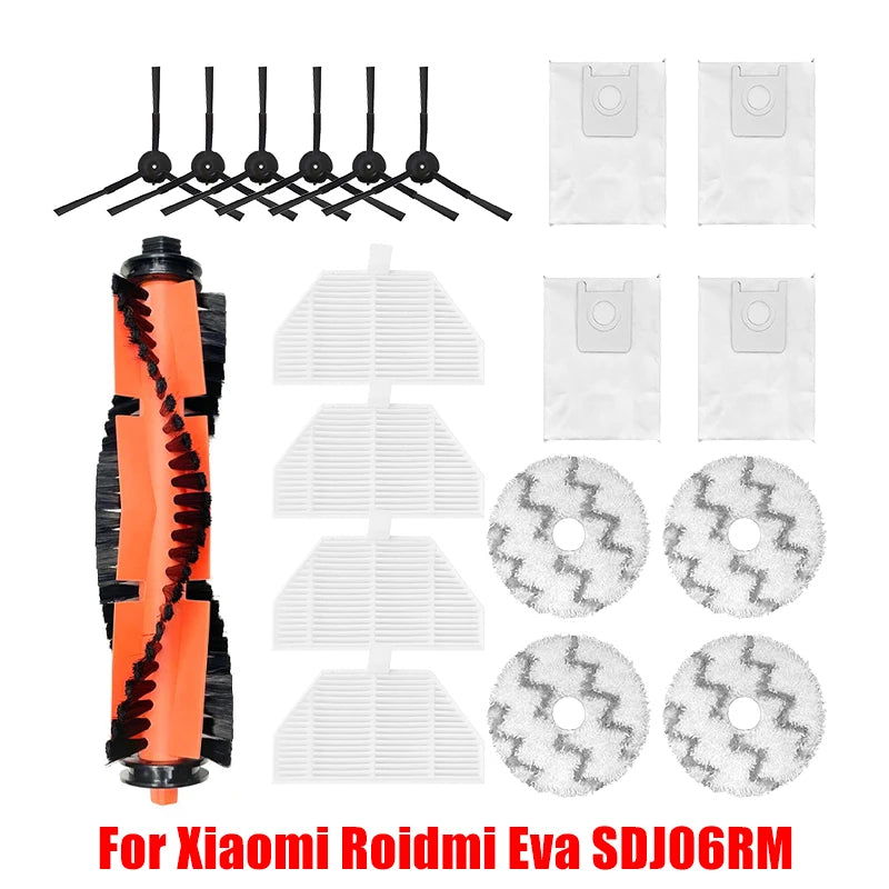 For XiaoMi RoidMi EVA Self-Cleaning Emptying Robot Vacuum SDJ06RM Spare Parts Hepa Filter Side Main Brush Mop Cloths Accessories