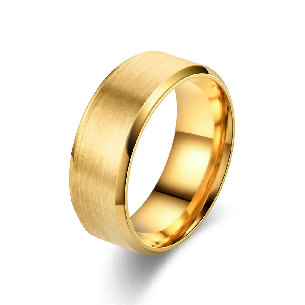 8mm Tungsten Wedding Band Ring Brushed