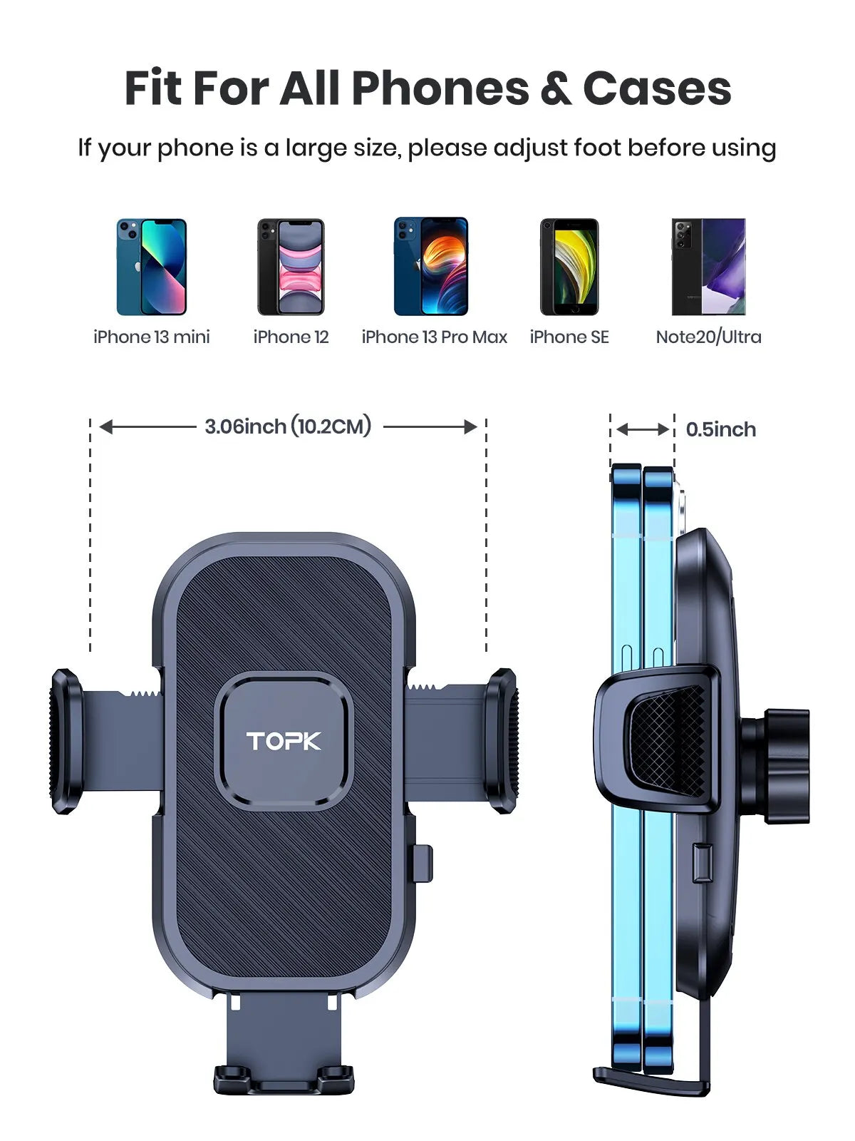 Car Phone Holder Gravity Stand Dashboard Mount
