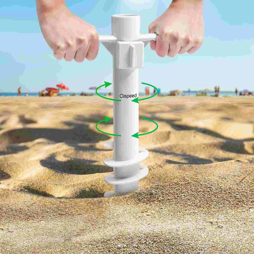 Plastic Beach Umbrella Sand Anchor Patio Stand Garden Parasol Base Outdoor Furniture Vacation Accessories Clispeed Anti Rust