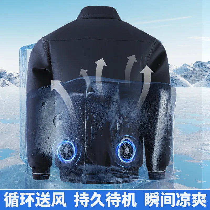 Summer Cooling Air Conditioning Clothes Men's Refrigeration Cooling Clothes with Fan Tooling Camouflage Clothing Construction Si