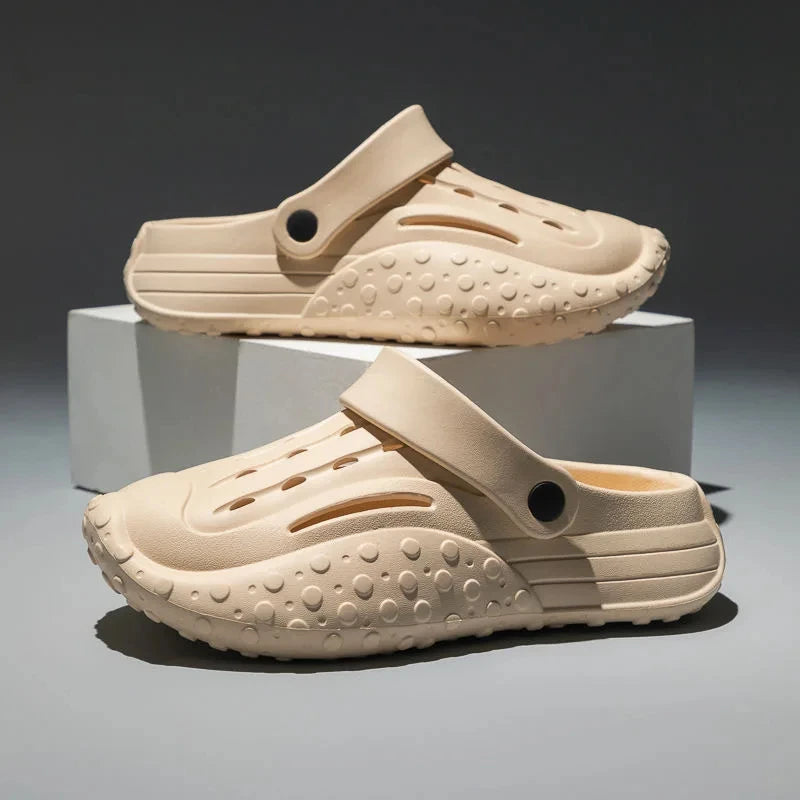 Comwarm Summer Men Clogs Slippers Unisex Eva Breathable Hollow Hole Shoes Men's Fashion Sneaker Sandals Lightweight Beach Slides
