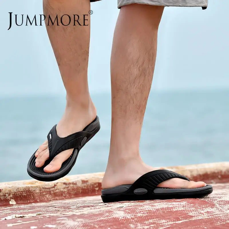 Jumpmore Men EVA Flip-flops Summer Men's Massage Slippers Beach Sandals Casual Shoes Size 40-45