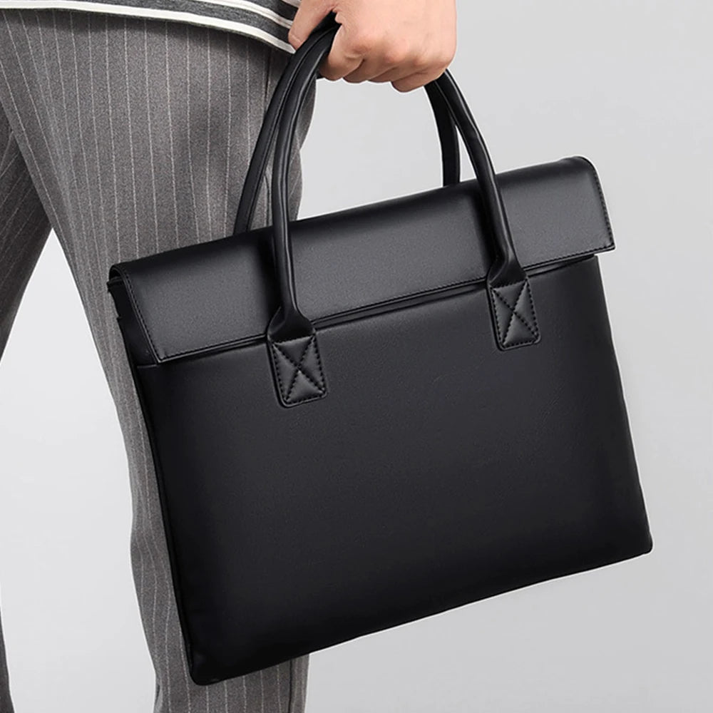 Custom Initials Laptop Bag – PU Leather Briefcase