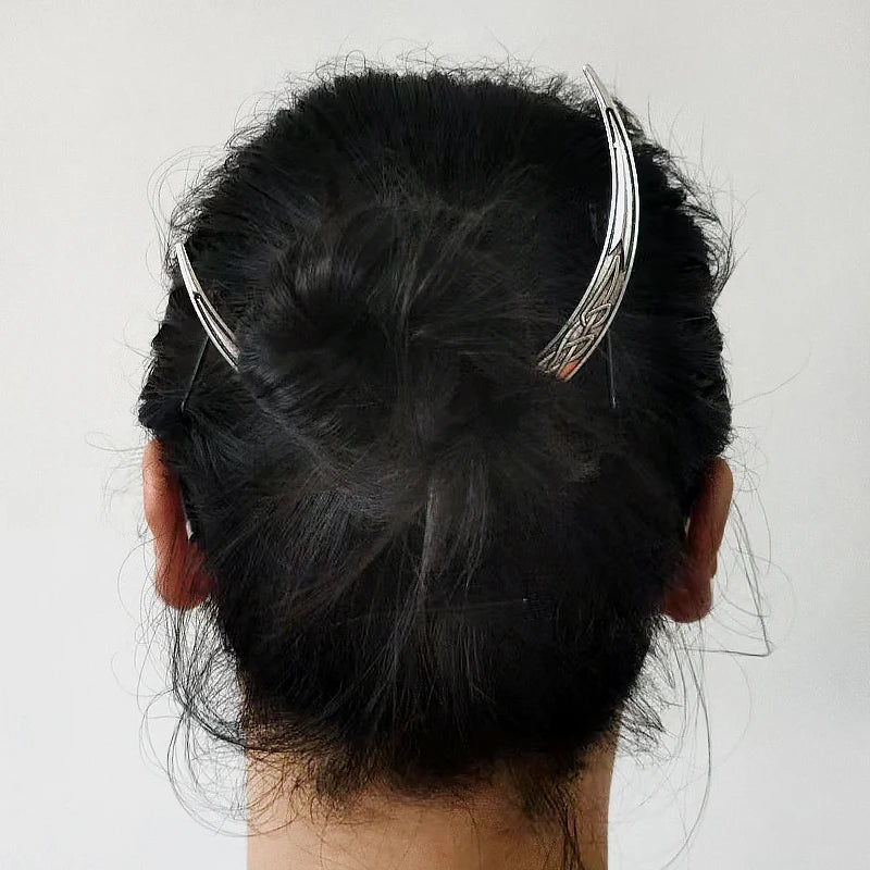 Filigree Celtics Moon Hair Forks For Women Viking Raven 3D Mandala Yoga Hair Sticks Unique Design Hairpin