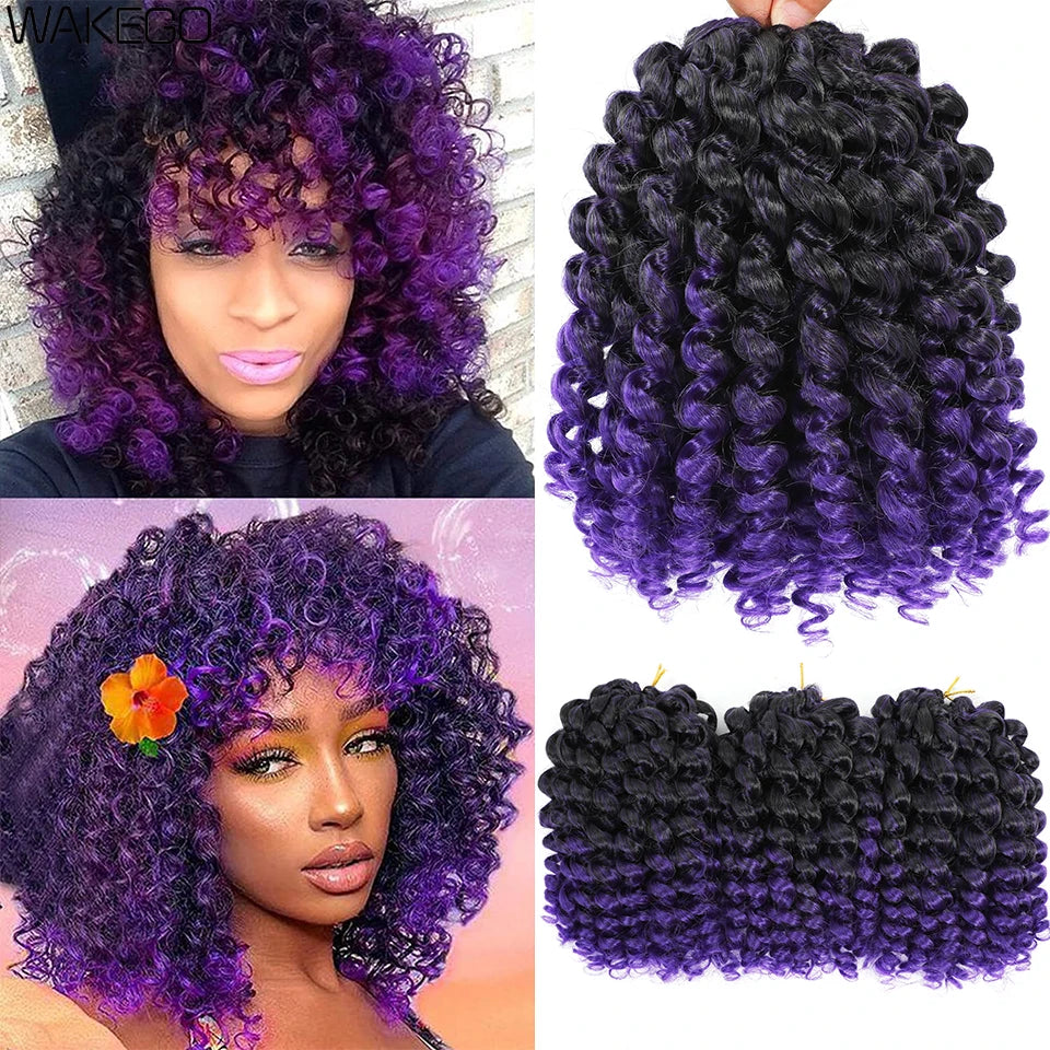 Jamaican Bounce Crochet Hair 8 Inches Curly