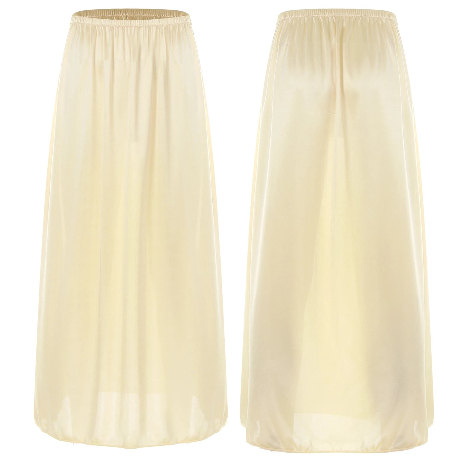 Women Girl Summer Underwear Accessories Long Lining Skirt Half Length Slips Underskirt Bottoms Petticoat Under Dress