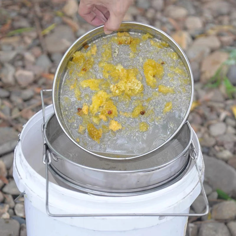 Stainless Steel Beekeeping Double Layer Honey Filter Settling Tank Colanders Strainers For Kitchen Tools