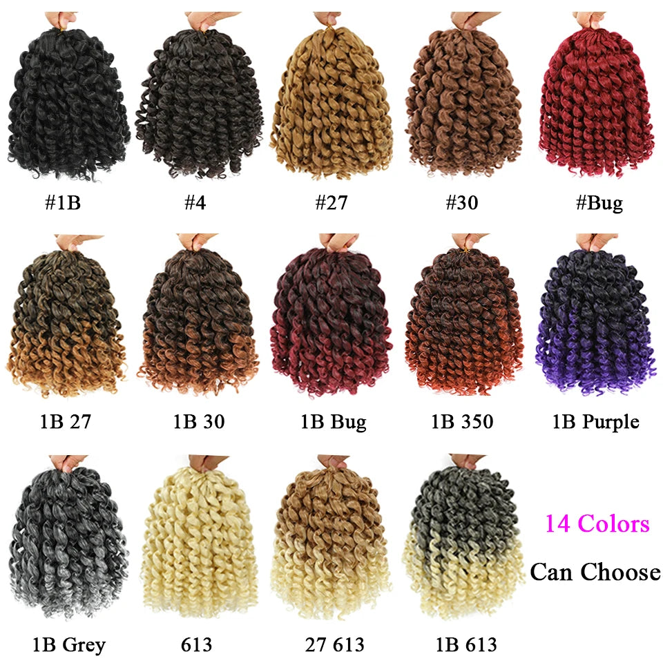 Jamaican Bounce Crochet Hair 8 Inches Curly