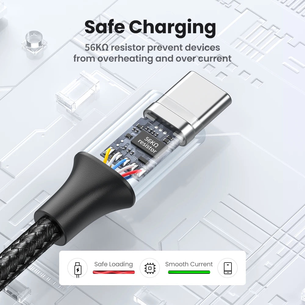UGREEN 3A USB Type C Cable For iPhone 17 16 Xiaomi Samsung Fast Charging Wire USB-C Charger Data Cord For iPad Poco USB C