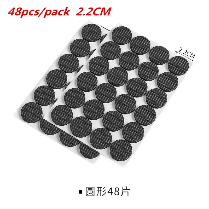 2-48PCS Chair Leg Pads Floor Protectors for Furniture Legs Table Leg Covers Round Bottom Anti Slip Floor Pads Rubber Feet