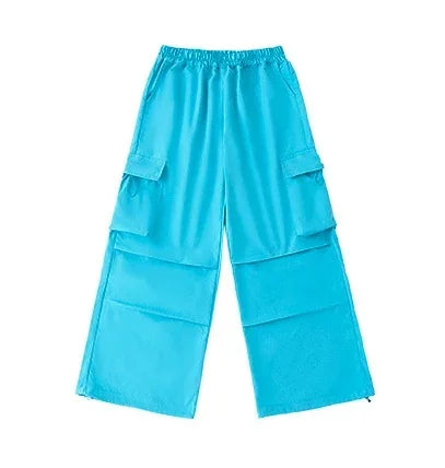 New Summer Teens Loose Blue T-Shirt Pants Black Shorts Boys Hip Hop Outfits Modern Jazz Dance Costume Girl Kpop Performance Wear
