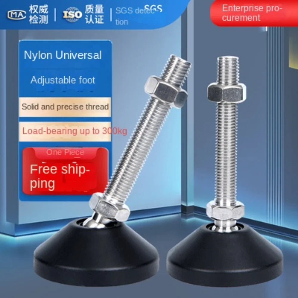4pcs Adjustable Lathe Leg Thread Type Adjustable Levelling Feet Swivel Base Articulating Leveling legs Furniture Glide Pad