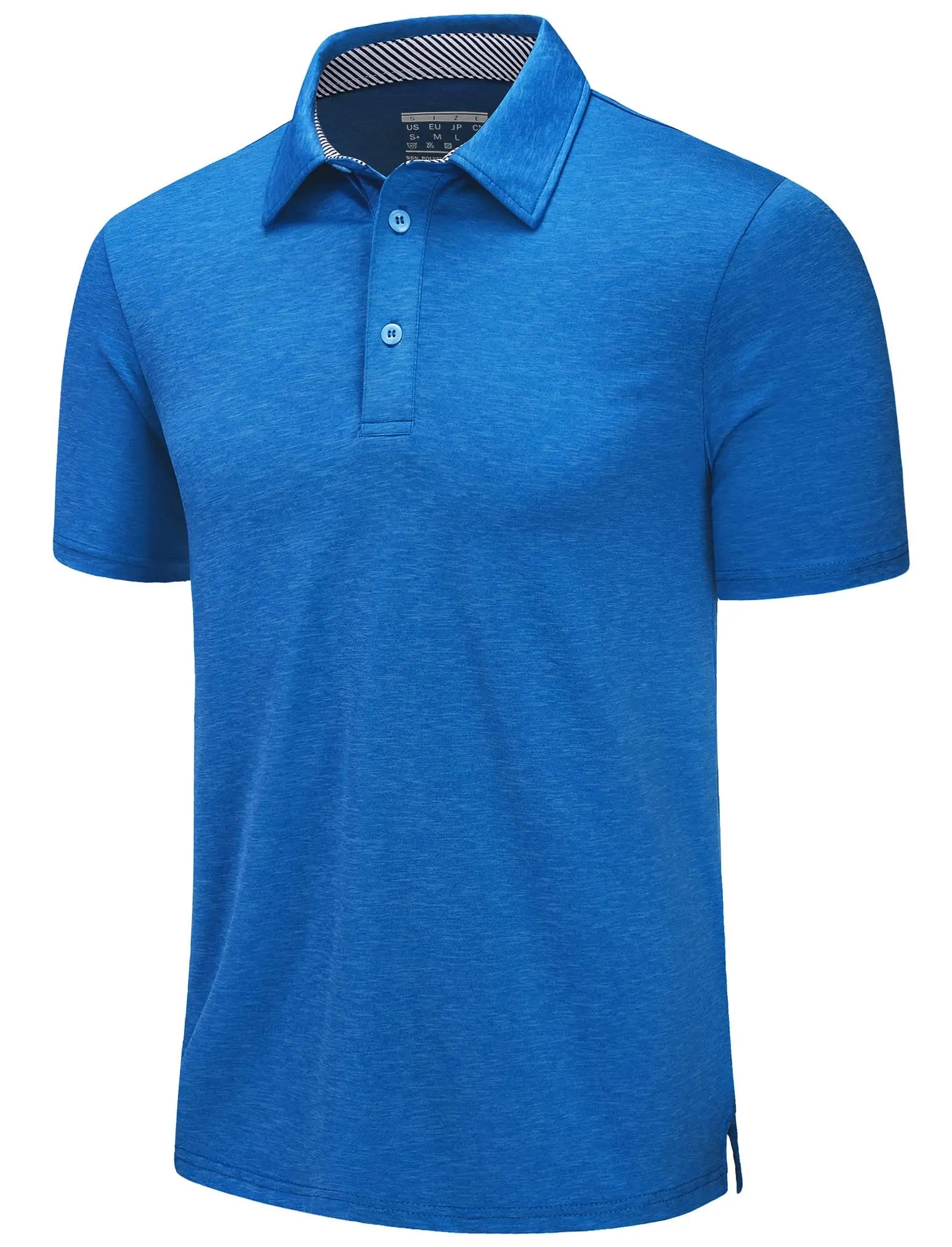 TACVASEN Summer Polo T-shirts Mens Casual Short Sleeve Shirts 3 Buttons Down Quick Dry Breathable Golf Fishing Pullover Workwear
