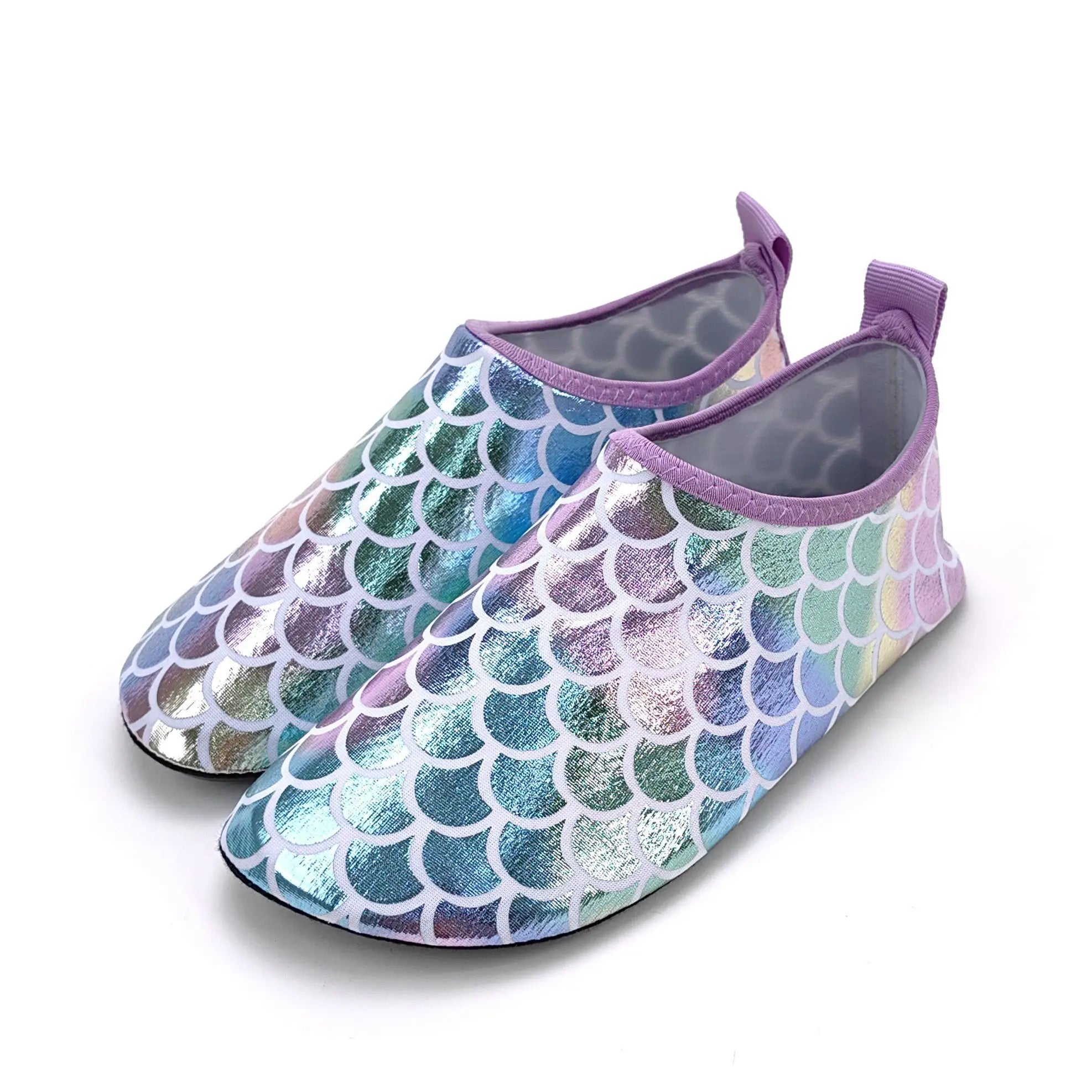 Mermaid Scale Girls Aqua Shoes Summer Bling Children Beach Swimming Shoes New Princess Anti Slip Soft Toddler Kids Slippers