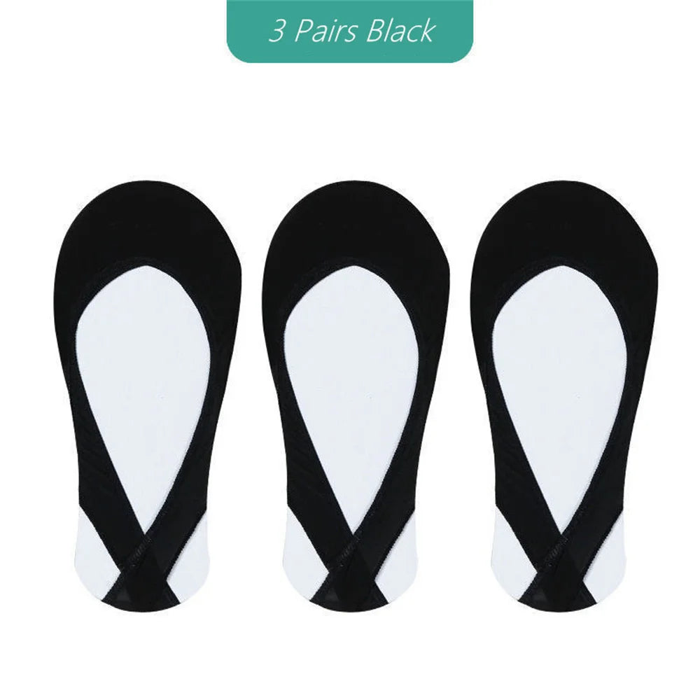 Invisible Boat Socks Non Slip Silicone 3 Pairs