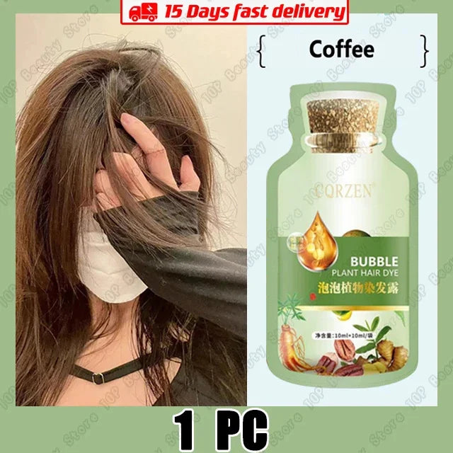 Natural Herbal Hair Dye Shampoo 5 Minutes