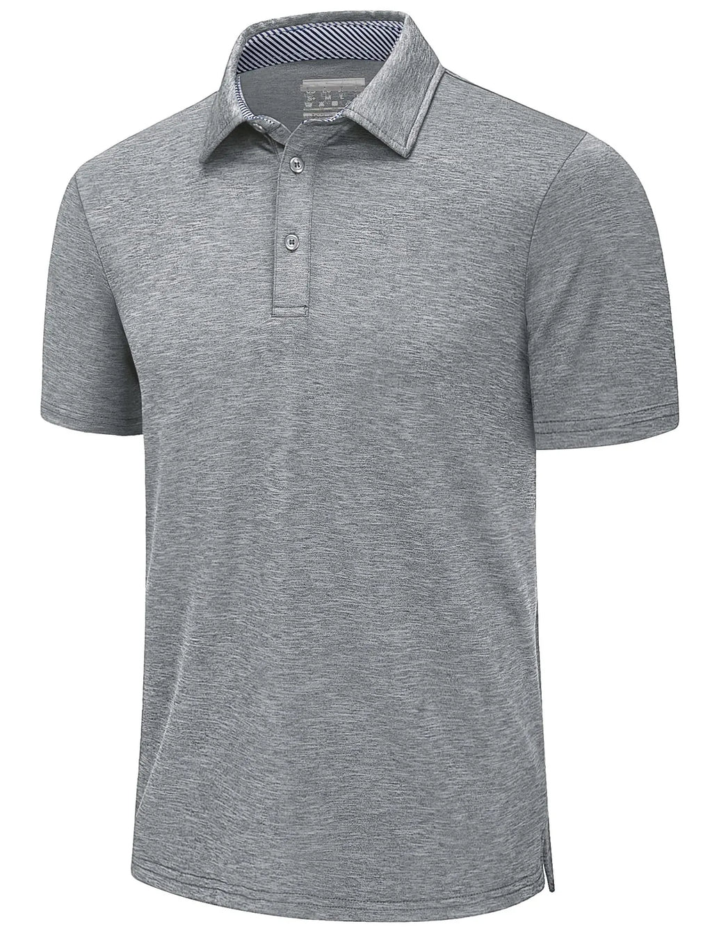 TACVASEN Summer Polo T-shirts Mens Casual Short Sleeve Shirts 3 Buttons Down Quick Dry Breathable Golf Fishing Pullover Workwear
