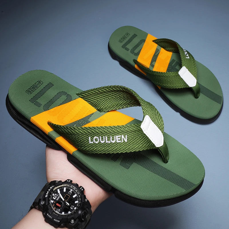Men's Flip Flops Men Home Slippers Casual Beach Shoes Size 39-45