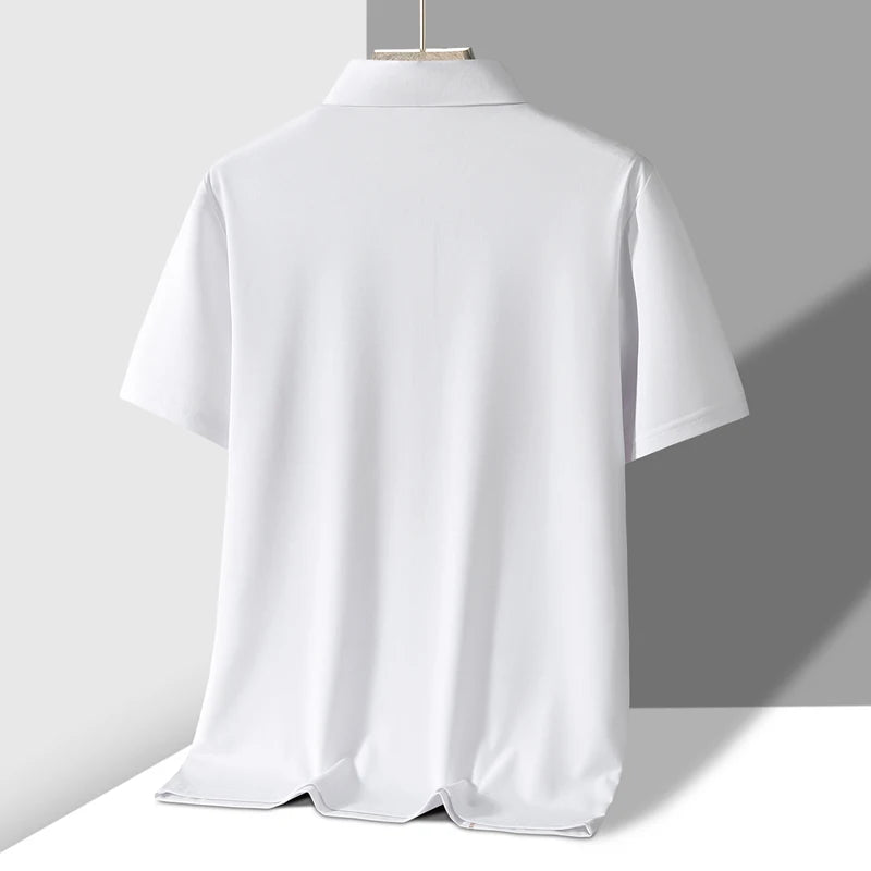 TFETTERS Summer Golf Wear Polo Shirt for Men Breathable Front Pocket Design Graphic Polo T-shirt Man New Collection 2025