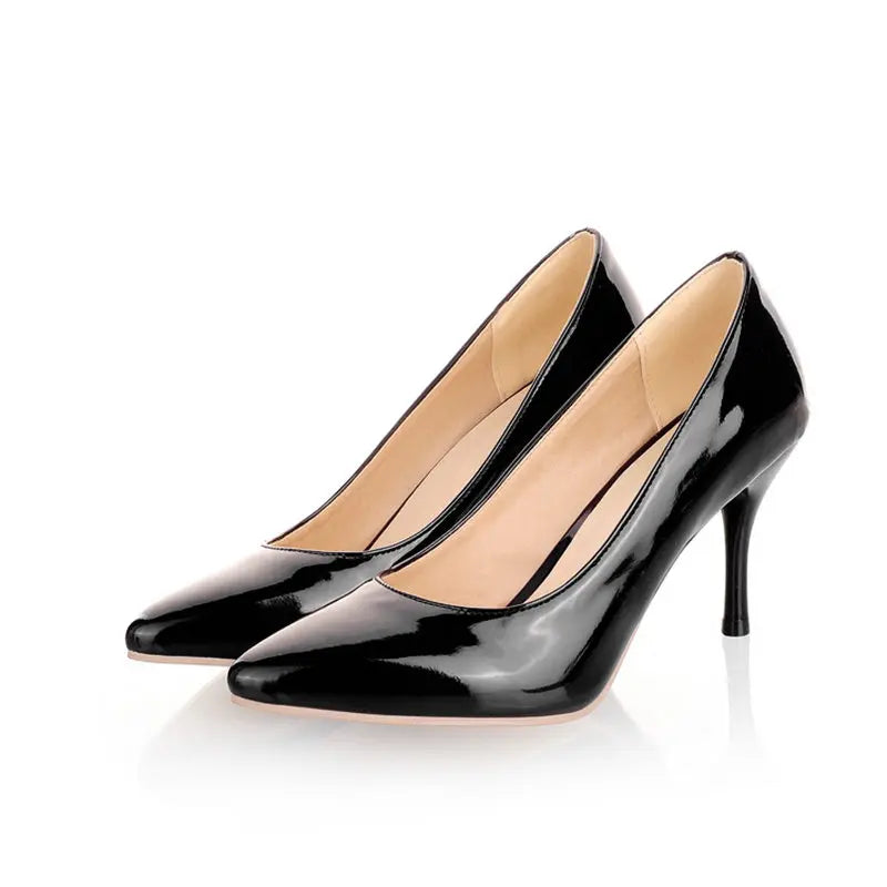 Fashion High Heels Women Pumps Shoes Large Size 45 47 Classic White Red Nude Pink Heeled Sexy Prom OL Office Wedding Shoes Lady