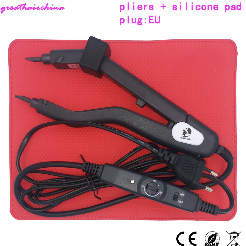1Pcs Adjustable Temperature 220℃ Professional Hair Extension  Fusion Iron Heat Hair Connectors  Keratin Melting Tool
