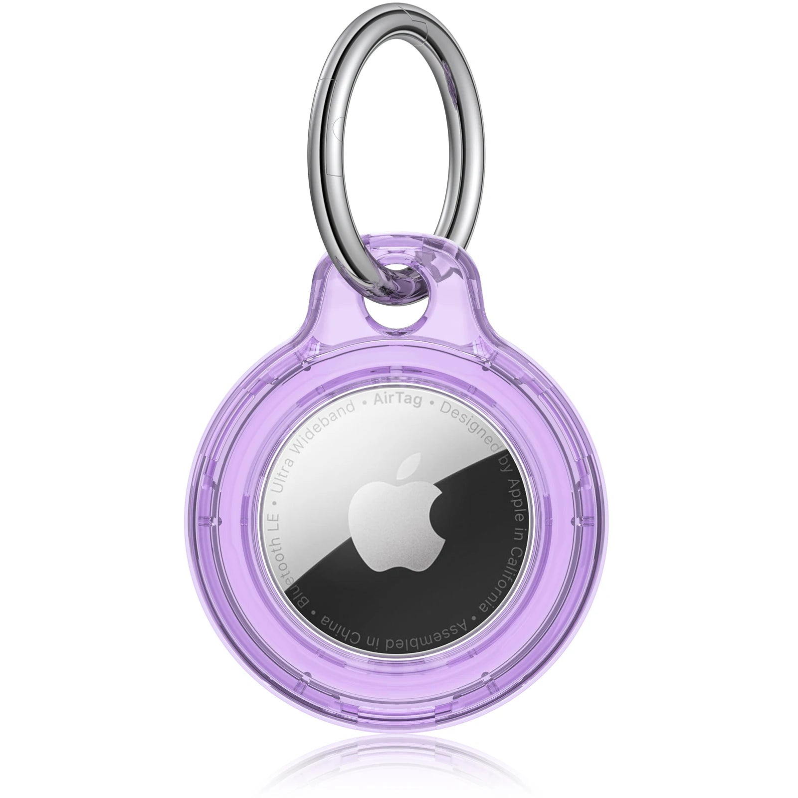 Case for Apple Air tag Holder with Keychain Protective Shell Tracker Accessories Hard PC AntiDrop Airtags Key Chain Air tag Case
