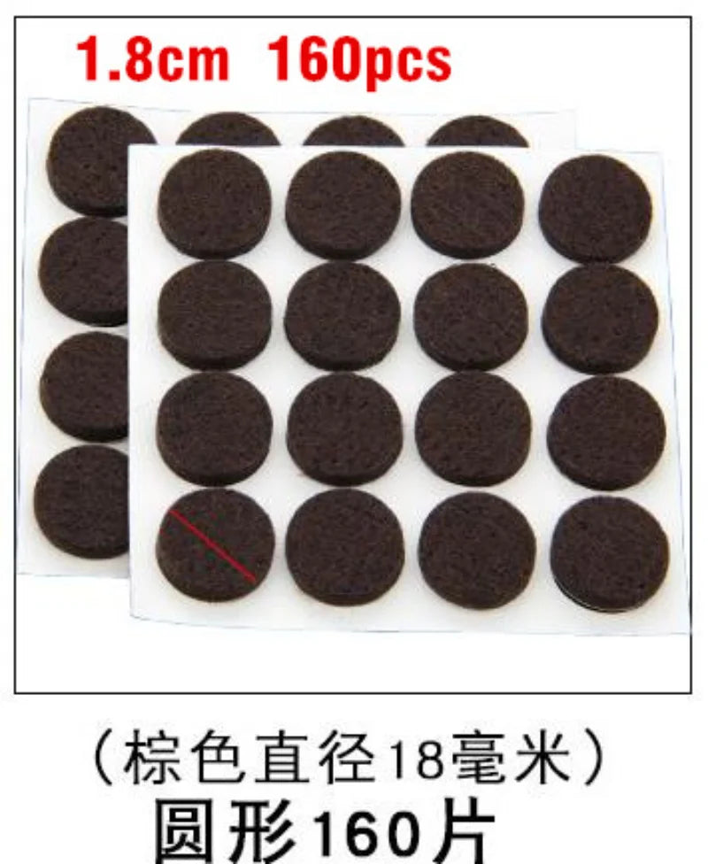 20mm Felt Chair Leg Pads 5mm Thick Floor Scratch Protector Mat Mute Non-slip Self Adhesive DIY Furniture Accessories