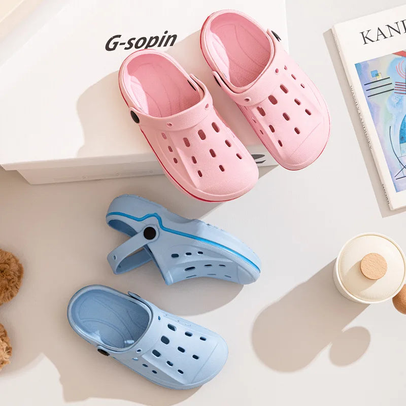 Summer Baby Girl Hole Shoes Sandals Boy Beach Slippers Infantil Children's Garden Shoes Non-Slip Floor Quick Drying Shoes A1214