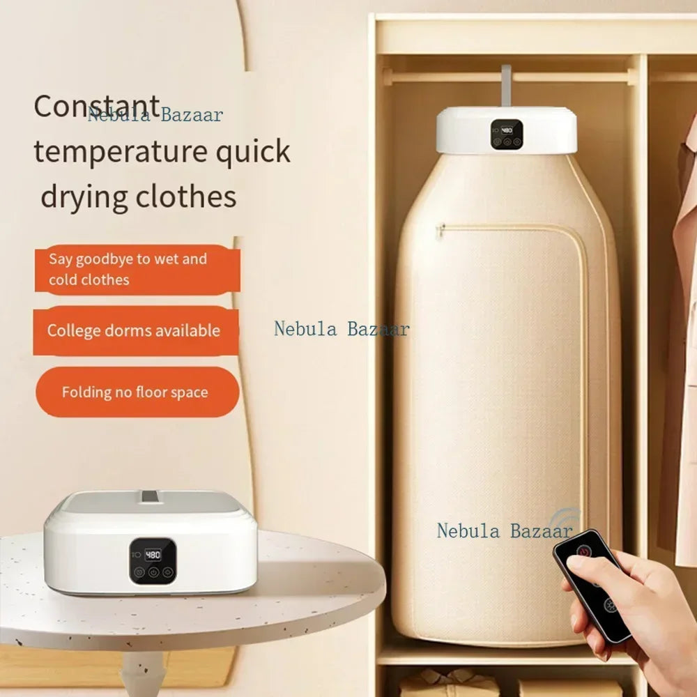Portable Clothes Dryer,Portable Dryer for Apartments Home Travel RVs,Compact Foldable Mini Electric Laundry Dryer with Dryer Bag