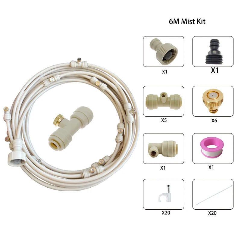 Low Pressure Misting System Terrace Mister Water Foggers Nebulizer Sprayer Patio Mister Line  6-20M