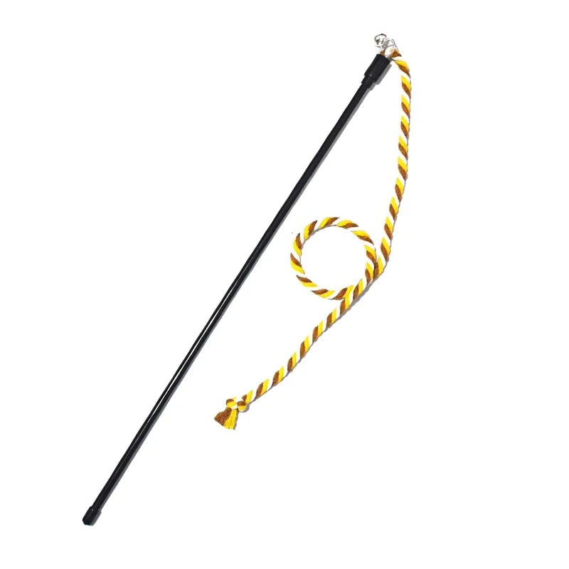 Cat Toy Interactive Teasing Rod with Rope for Cats to Chew and Chase Kitten Teaser Toy Pet Cats Wand Toys Stick Toy