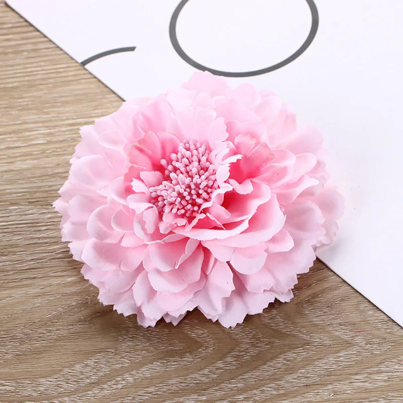 Spring Summer Simulated Peony Flowers Hair Claw Clip Headdress Women Girls Korean Sweet Colored Floral Hairpin Hair Accessories