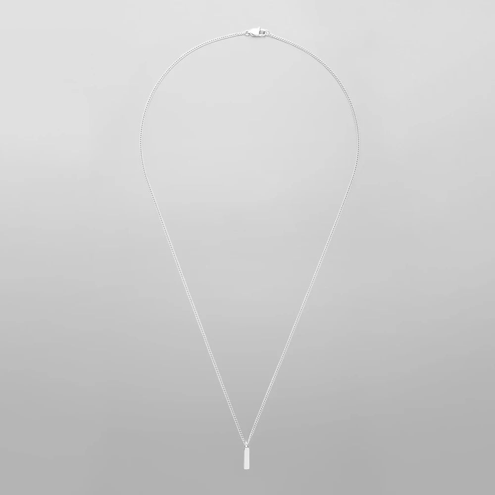 ELANDIS Minimalist Square Pendant Stainless Steel 18K Gold Plated Necklace Fashion Men's Accessories Wholesale