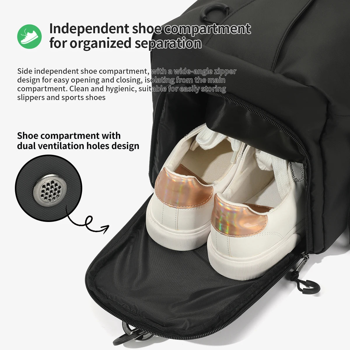 Tigernu Women's Sports Gym Bag with Shoe Compartment