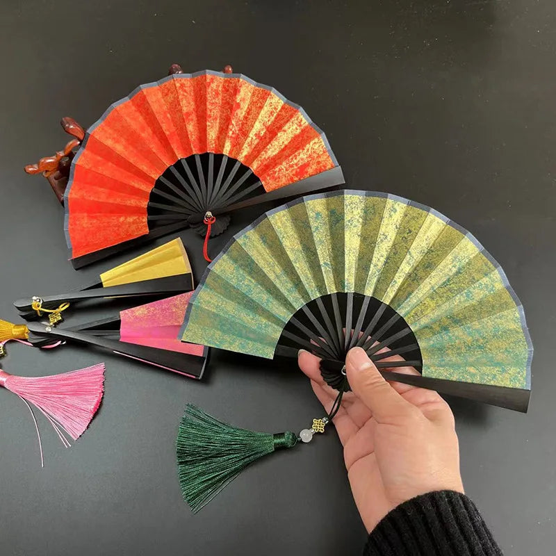 4-6 Inch Mini Folding Fan Portable DIY Painting Children'S Fan Ancient Style Held Dance Fans Party Wedding Summer Fan Accessorie