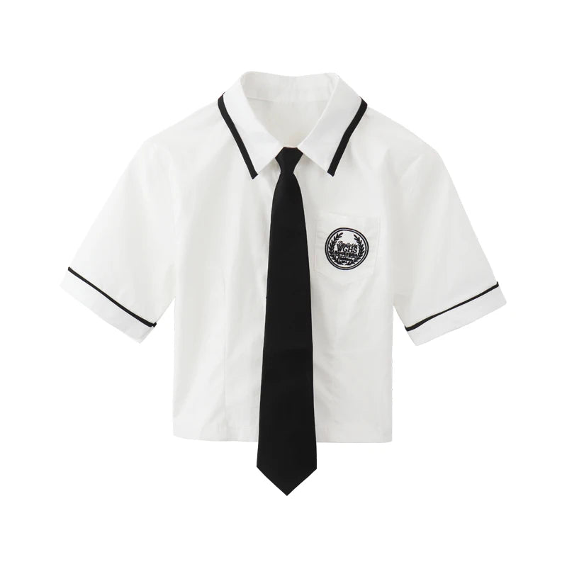 Hot Girl Jk Uniform Daily Two-piece Set Japanese Korean Style College Style School Costume Suit High Waist Hip Wrap Skirt Set