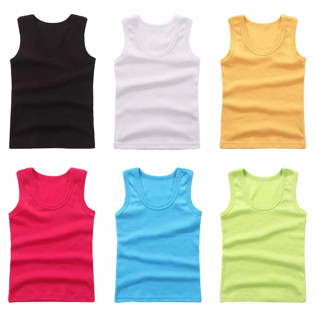 Kids Cotton Vest Tank Top 2-12Y