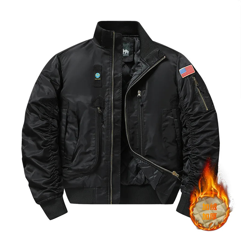 Winter MA1 Bomber Jacket Oversized Padded