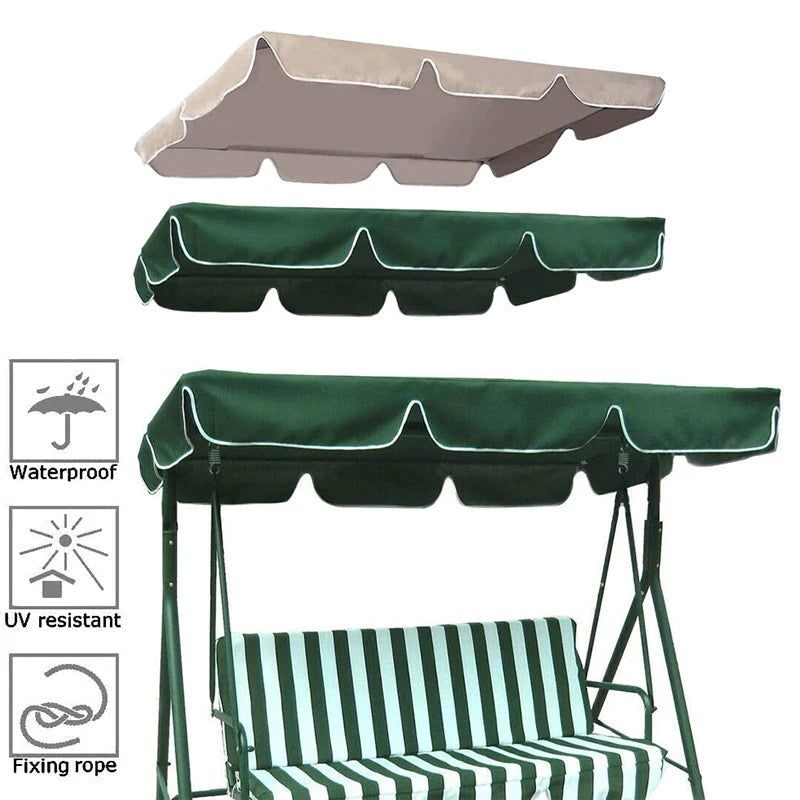 Porch Swing Awning Replacement Waterproof Swing Canopy Garden Outdoor Hammock Swing Awning