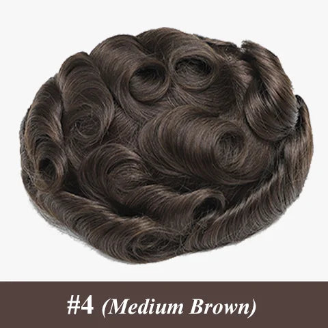 Australia Sale --Male Hair Prosthesis Men's Wig Lace and PU Breathable Toupee Men 6" Wigs For Men Natural Hairline Men's Wigs