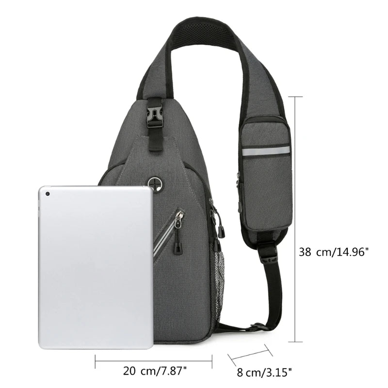 2024 Fashion Boy Shoulder Bags Water Resistance Crossbody Bag Men Multi Functional Chest Bag Travel Sports Backpacks Handbag