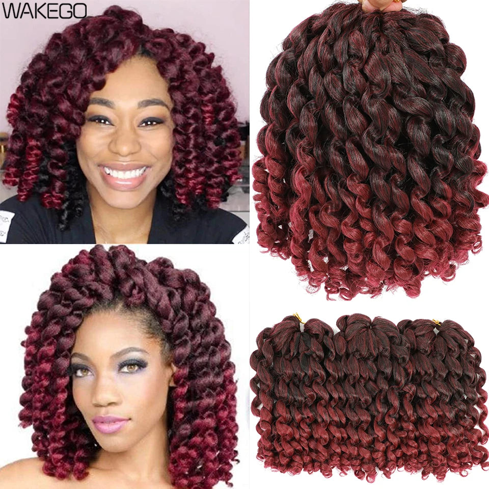 Jamaican Bounce Crochet Hair 8 Inches Curly