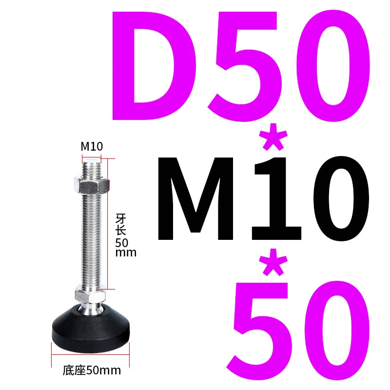 4pcs Adjustable Lathe Leg Thread Type Adjustable Levelling Feet Swivel Base Articulating Leveling legs Furniture Glide Pad