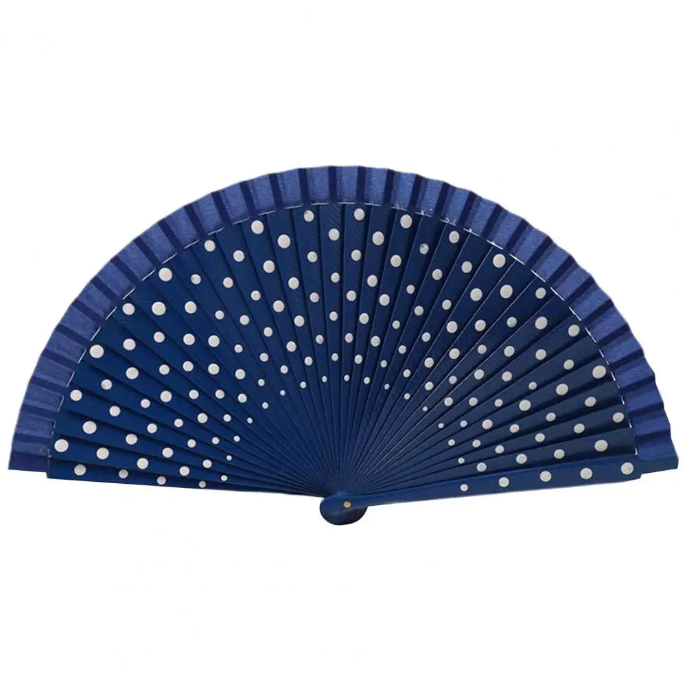 Dot Print Spanish Folding Fan Double-sided
